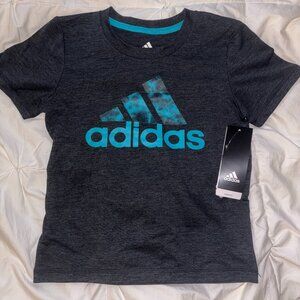 Adidas Kids T-Shirt Size 4 Gray Athletic Logo Tee NWT